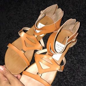 Brown strapped sandals